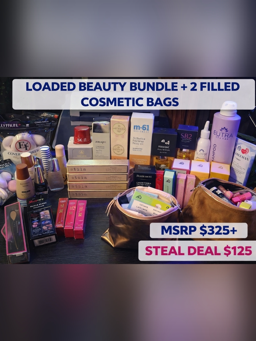 Loaded Beauty Bundle + 2 Filled Cosmetic Bags